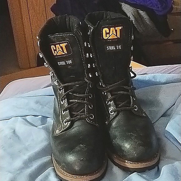 Men's Caterpillar Steel Toe Boots Size 14 - Picture 1 of 12